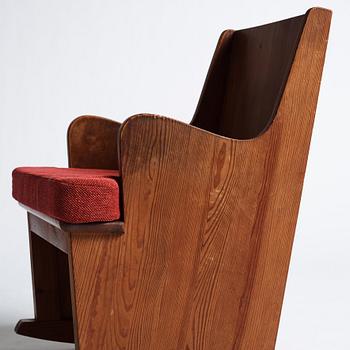Axel Einar Hjorth, a stained pine 'Lovö' rocking chair, Nordiska Kompaniet 1930s.