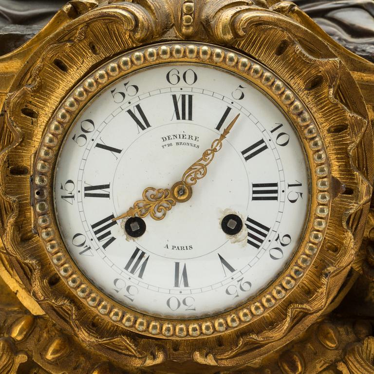 BORDSPENDYL, "DENIÈRE Ft DE BRONZES A PARIS. 1800-talets andra hälft.
