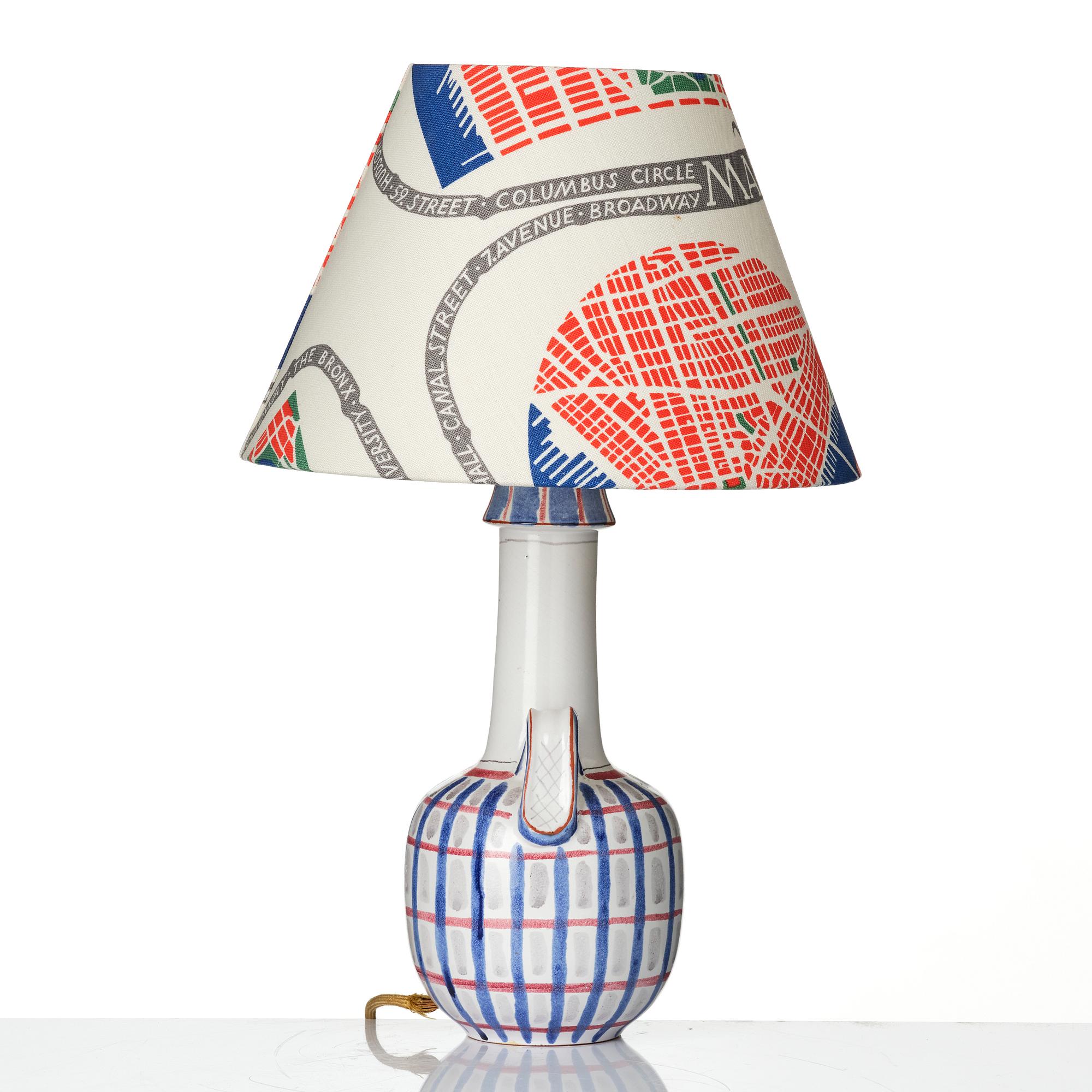 Wilhelm Kåge, lampfot, fajans, Gustavsbergs Studio, 1940-tal.