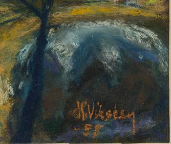 HANS VIKSTEN, pastel, signed and dated -55.