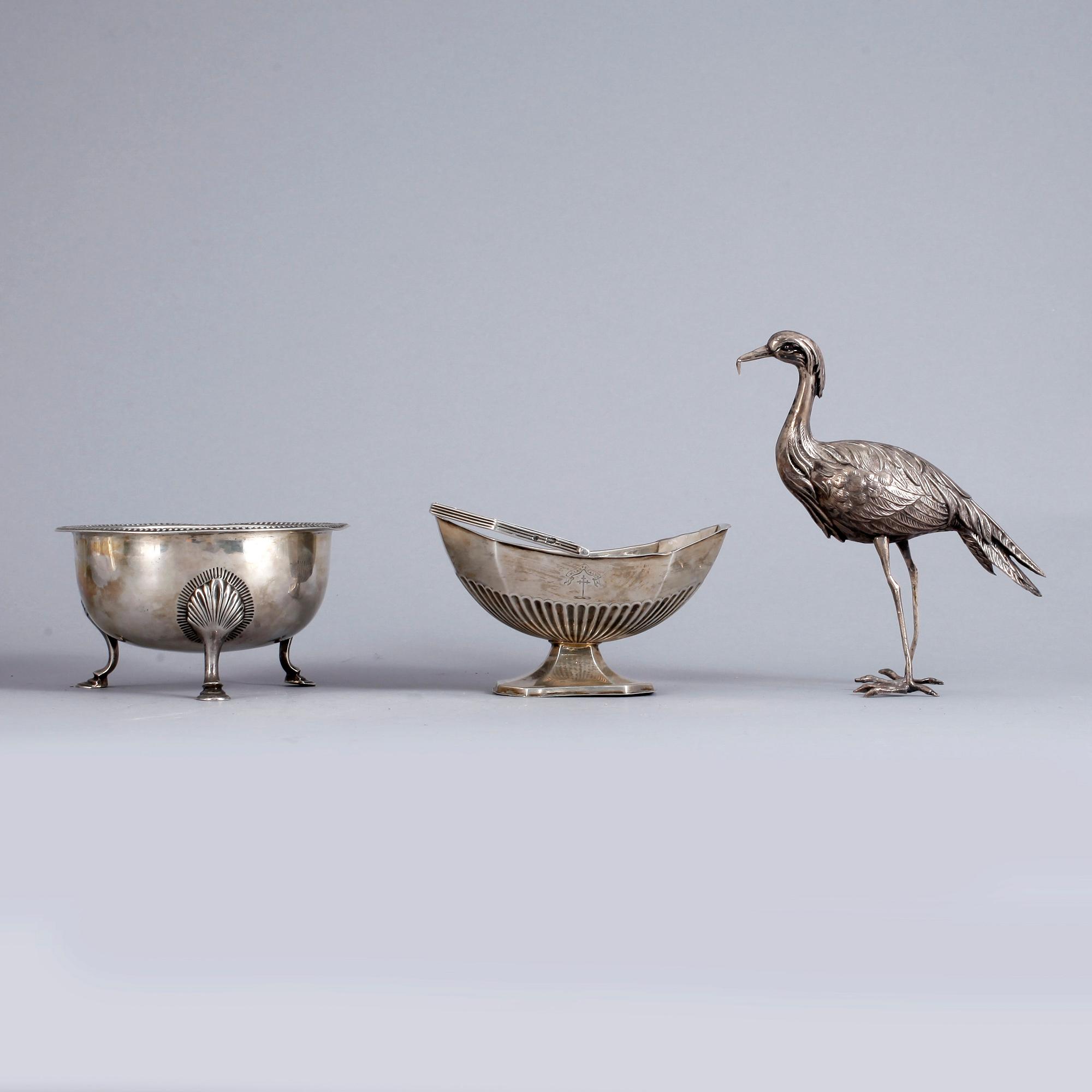 PARTI SILVER, 3 delar, bland annat Mappin & Webb, Sheffield, 1890. Vikt ca 482g.
