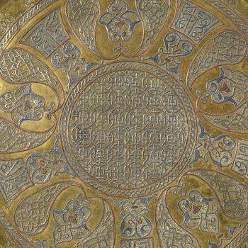 Bricka, mässing, Mamluk stil, Västra Asien 1900-talets första del.