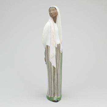 FIGURIN, stengods, Mari Simmulson, Upsala Ekeby, 1950-tal. Sign.