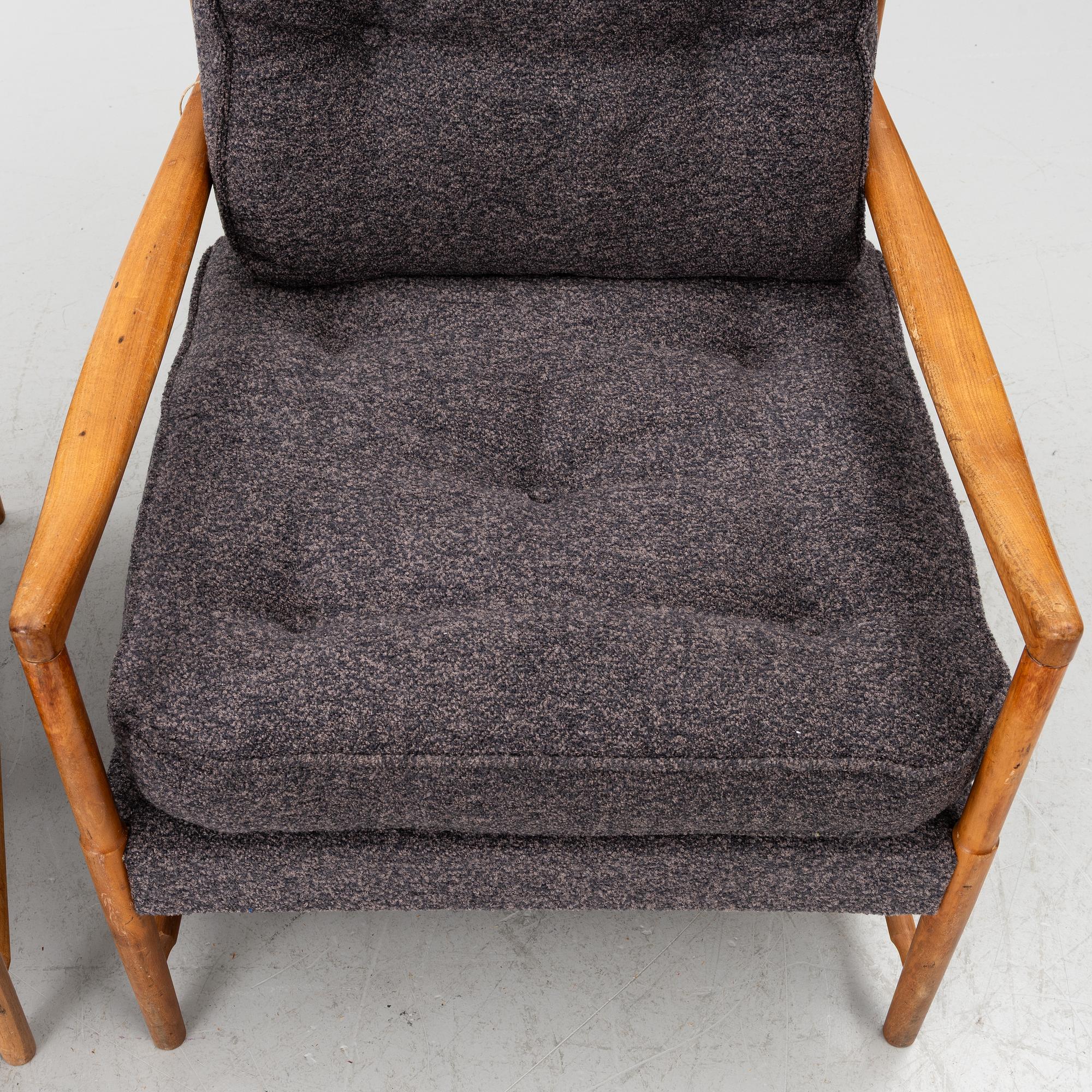 A pair of armchairs, mid-20th century.