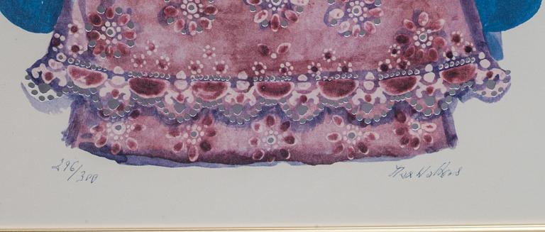 MAX WALTER SVANBERG, offsettryck med metallprägling, signerat och numrerat 396/300.