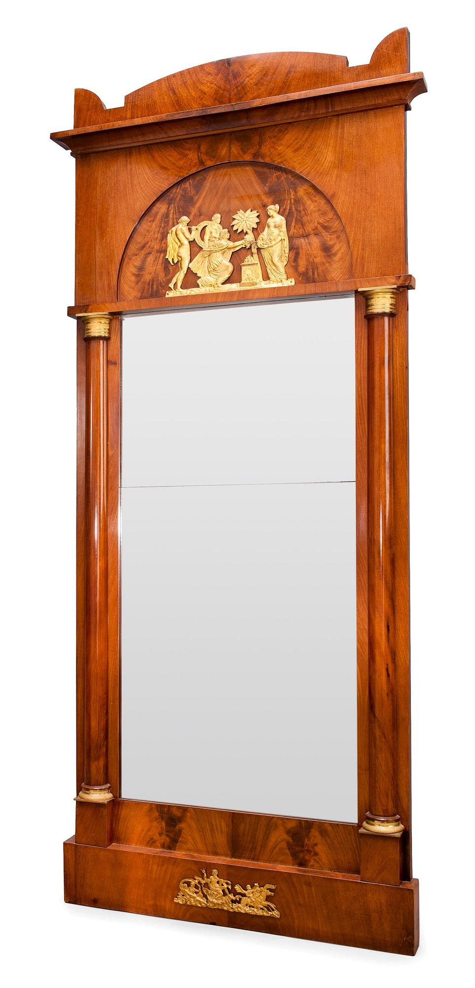 A MIRROR AND CONSOLE TABLE.