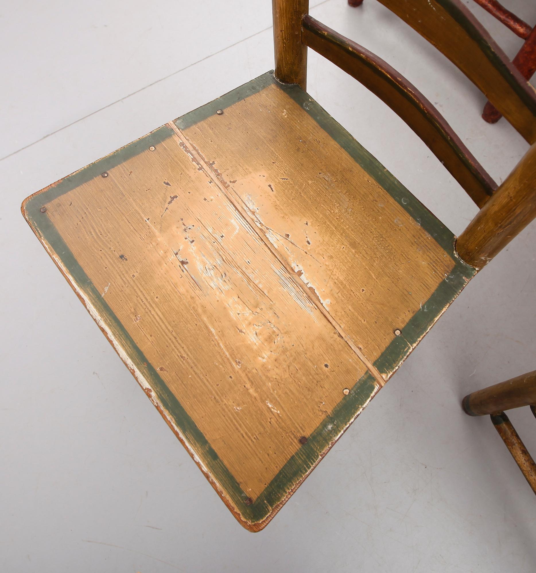 STOLAR, 10 st (6 + 4 snarlika), allmoge, 1700/1800-tal.