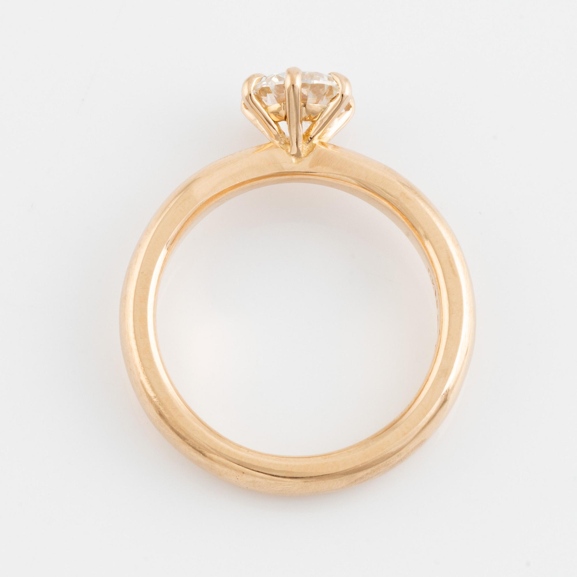 Solitaire with brilliant cut diamond 1.00 ct with GIA report,  Patrik af Forselles.