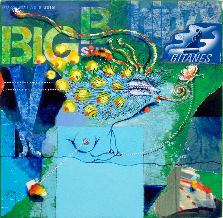 Ardy Strüwer,  "Blå hägring (Blue mirage)".