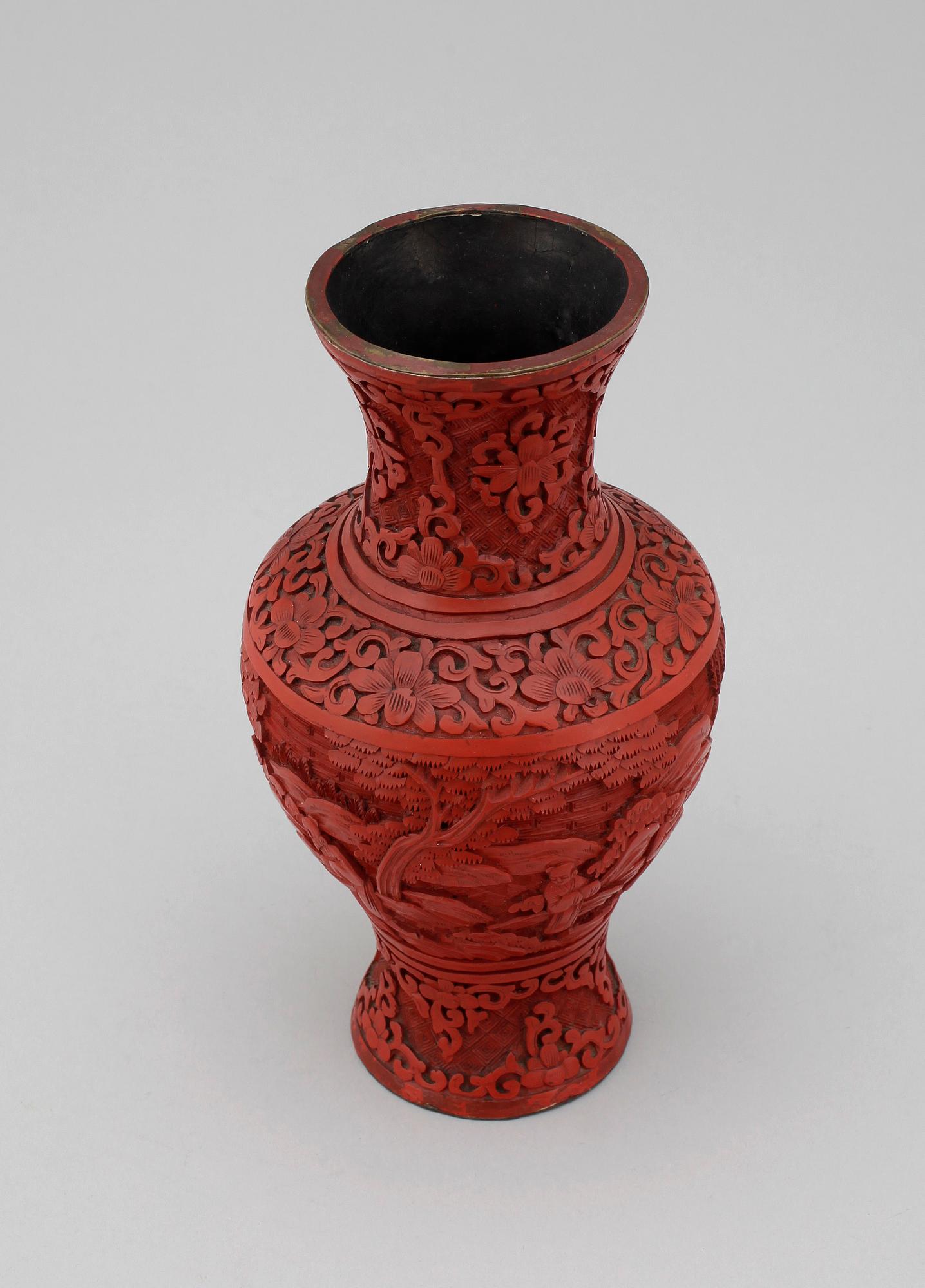 VAS, lackarbete, Kina. Troligen sen Qing. 1800/1900-tal.