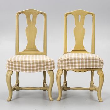 Dining group, 7 pieces. Rococo style, second half of the 20th century.