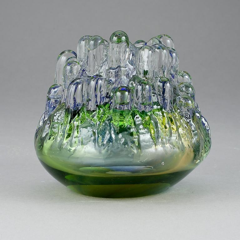 LJUSSTAKE, glas, Göran Wärf, Kosta, 1970-tal. Unik.