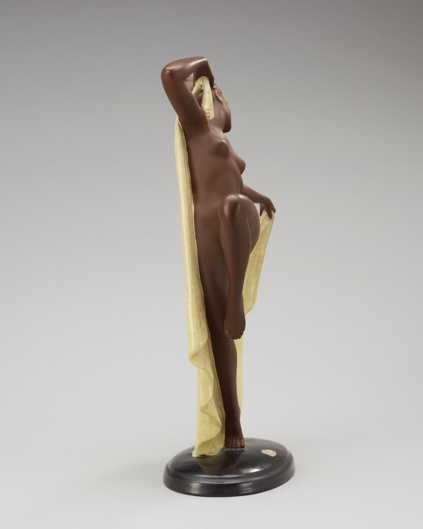 A Josef Lorenzl 'Adagio' glazed terracotta figure, Goldscheider, West Germany 1953-60.