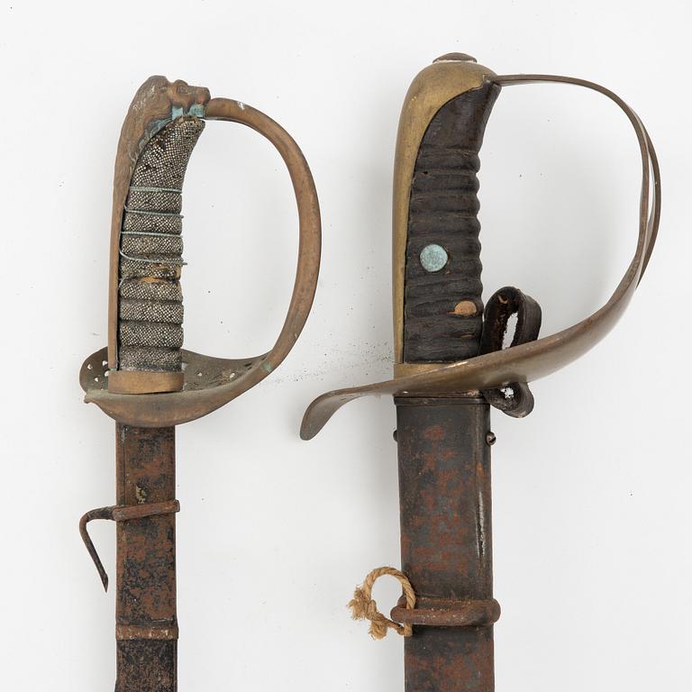 Two Swedish sabres 19th century.