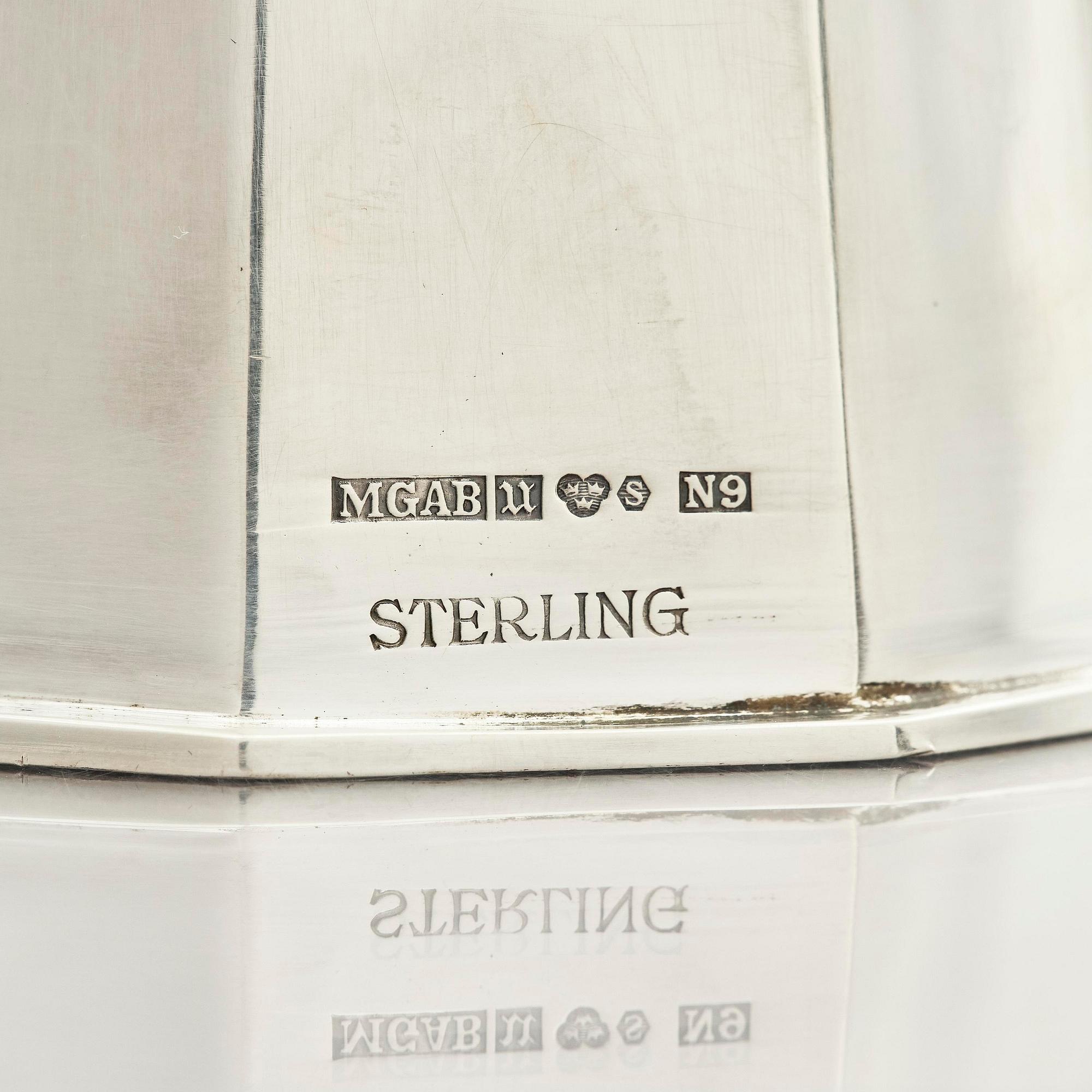 Markströms Guldsmeds Ab, a pair of sterling silver candlesticks, Uppsala, Sweden 1967.