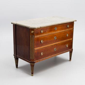 A GUSTAVIAN CHEST OF DRAWERS, late 18th century, Manufactured by Anders Lundelius.