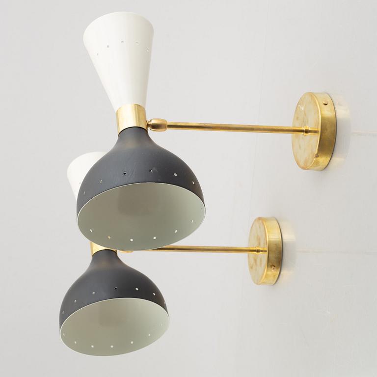 Vägglampor, ett par, "Moonlight", Luci SRL, Parma, Italien.