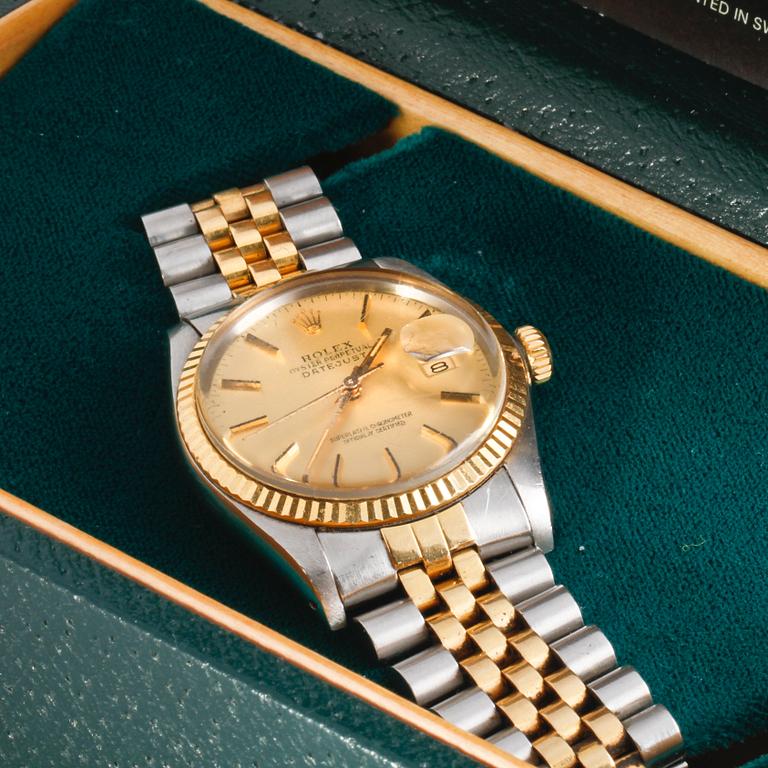 ARMBANDSUR, herr, stål och guld, Rolex Oyster Perpetual Datejust.