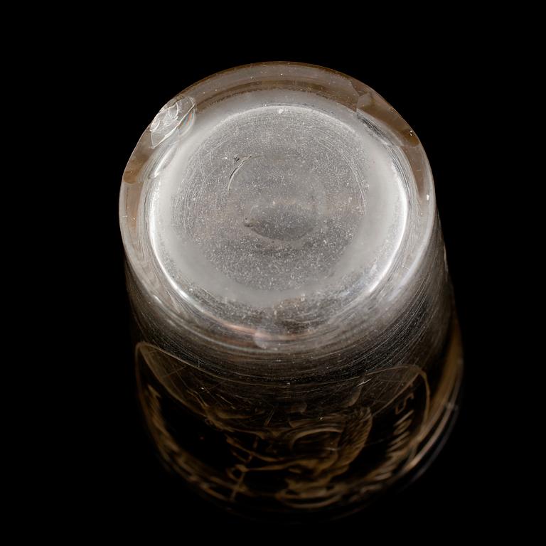 BÄGARE, glas, 1700-tal.