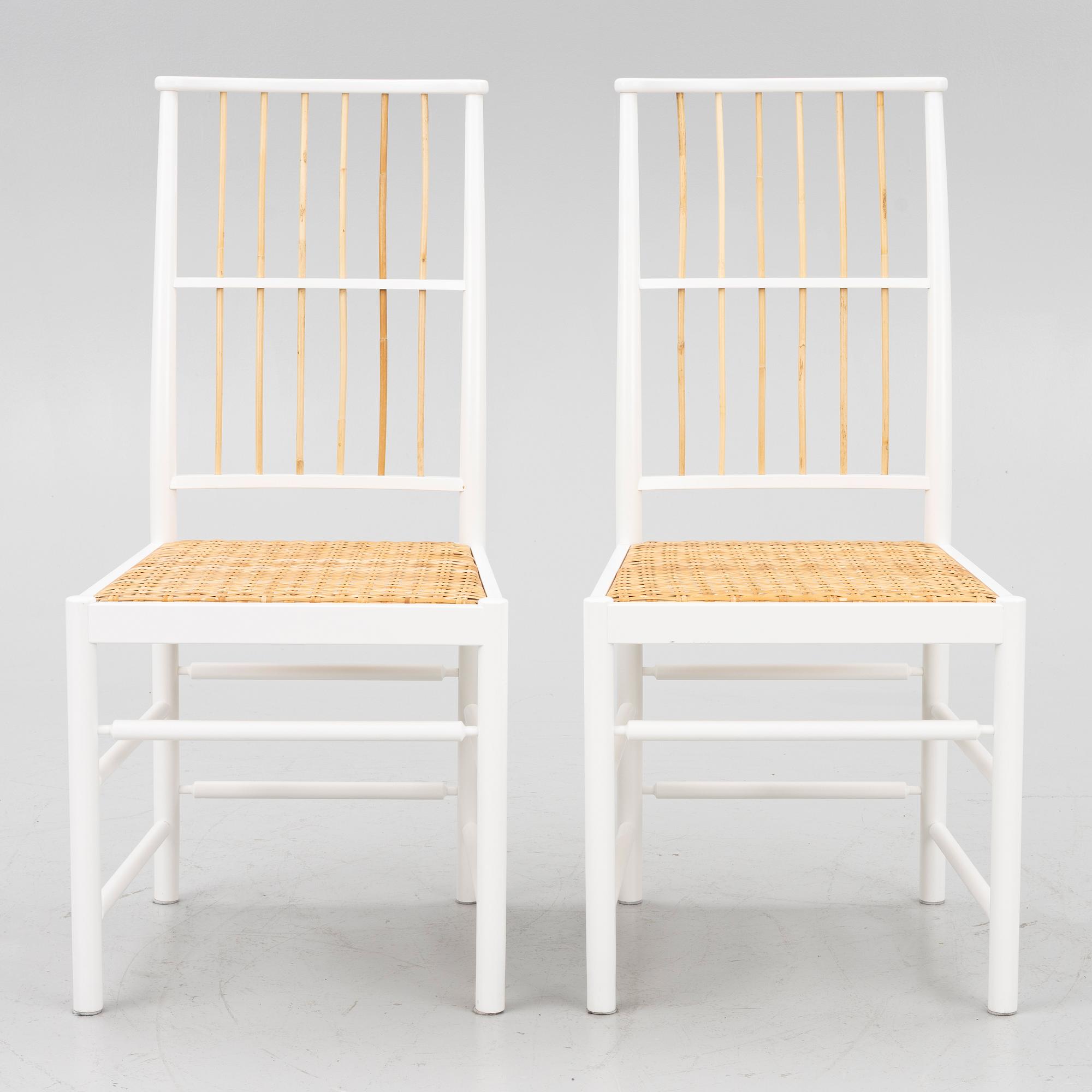 Josef Frank, a pair of chairs, model B 2025, Svenskt Tenn, after 1985.
