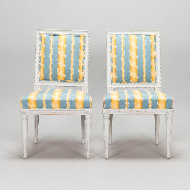 Two early 19th century late Gustavian chairs.