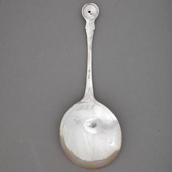 SUPSKED, silver, Lars Löfgren, verksam 1797-1853 i Hudiksvall. Vikt ca 16 gram.