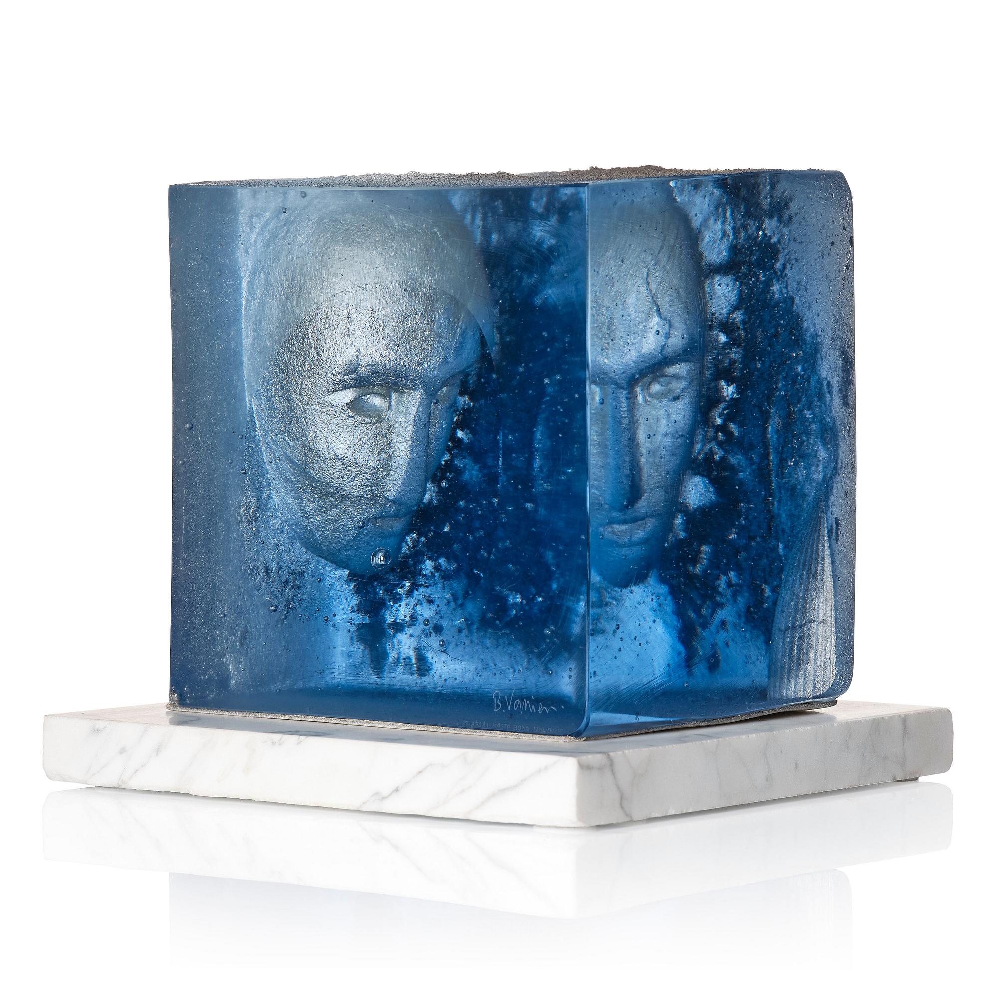 Bertil Vallien, skulptur, "Inside", Kosta Boda, unik.