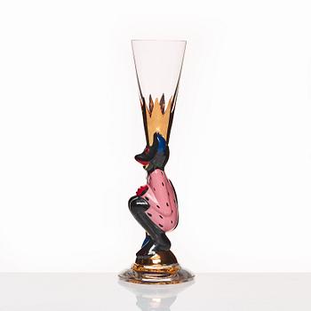 Gunnar Cyrén, a set of 18 "Devil" shot glasses, from the "Nobel" series, Orrefors, Sweden post 1996.