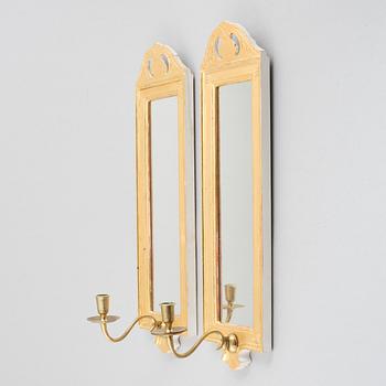 A pair of 'Regnaholm' mirror sconces, IKEA's 18th-century series, 1990s.