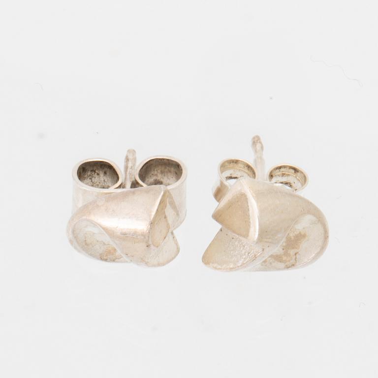 Zoltan Popovits, halsband "Hespera" samt örhängen "Etna" silver, Lapponia 1990.