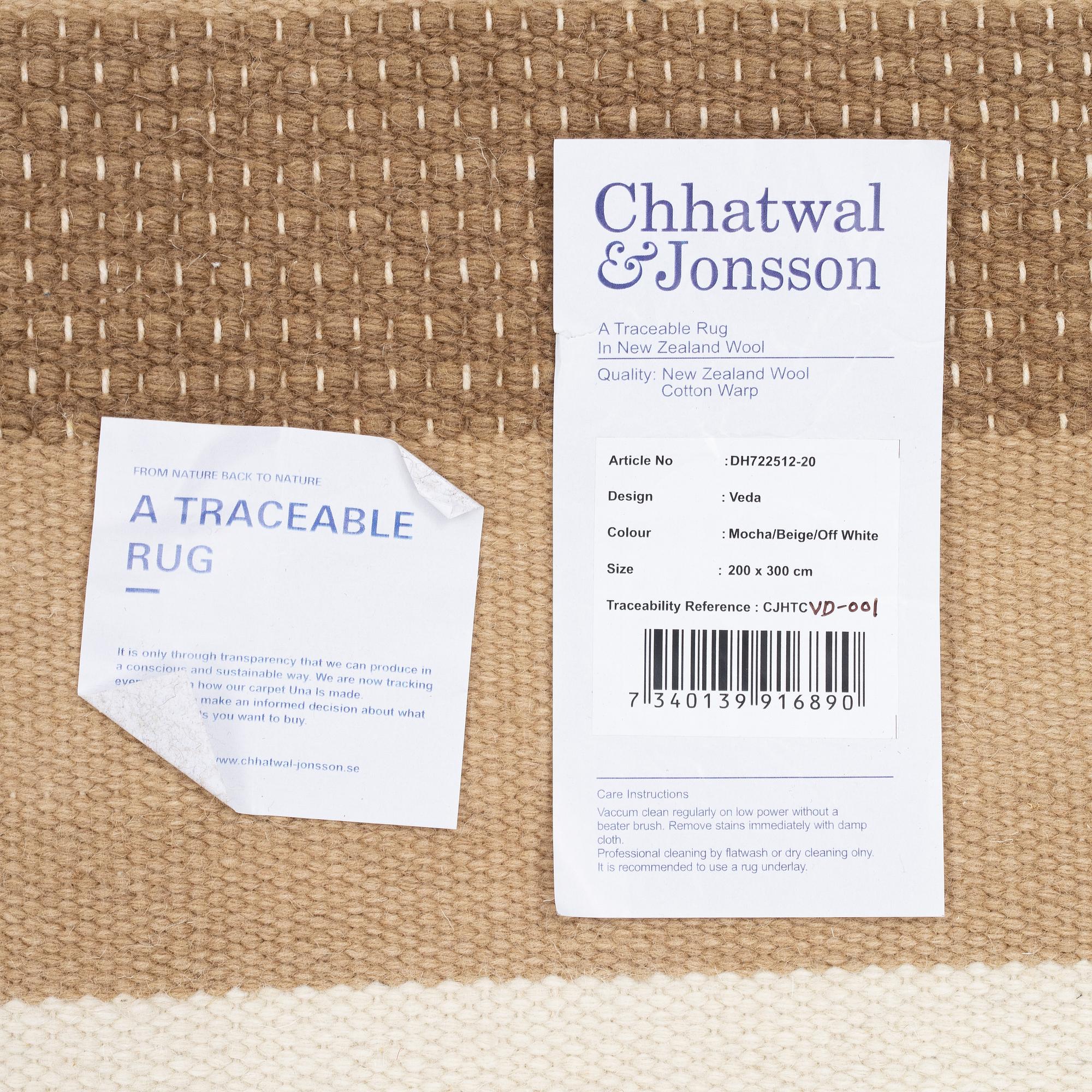 A partially tufted 'Veda' carpet, Chaatwal & Jonsson, approx. 300 x 205 cm.