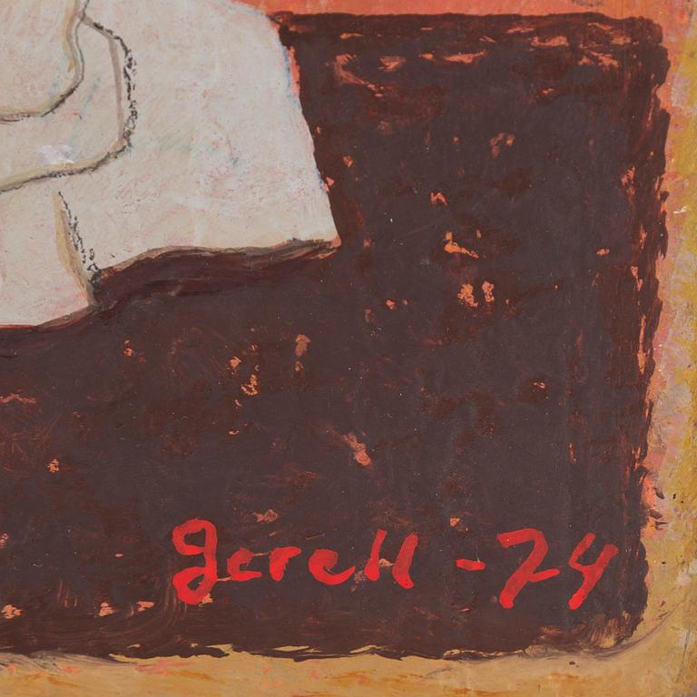 GRETA GERELL, olja på pannå, signerad och daterad -74.