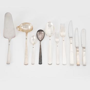 Jacob Ängman, a silver cutlery, model 'Rosenholm', GAB. (57 pieces).