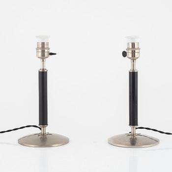 Harald Notini, a pair of table lamps, model "15124", Arvid Böhlmarks Lampfabrik, 1930s.
