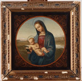 MICROMOSAIC, after Raphael's so-called Conestabile Madonna, Italy, 19th century.