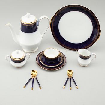 KAFFESERVIS, 28 delar, porslin, SAMT SKEDAR, 24 st, Collection Romanov, 1900-talets slut.