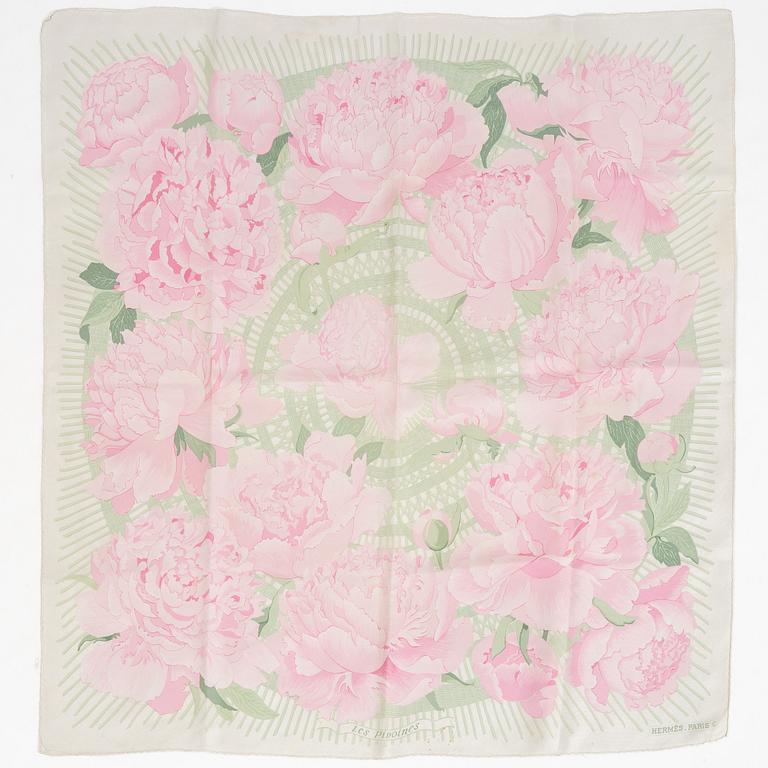Hermès, scarf, "Peonies".