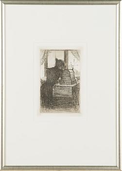 Hugo Simberg, Vid Symaskinen.