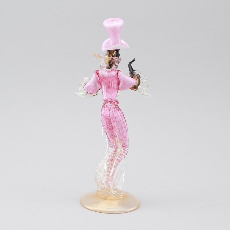 FIGUR, glas, Venini, Murano, 1900-tal.