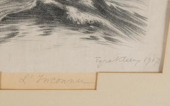 TYRA KLEEN, litograph, signed and dated 1907.