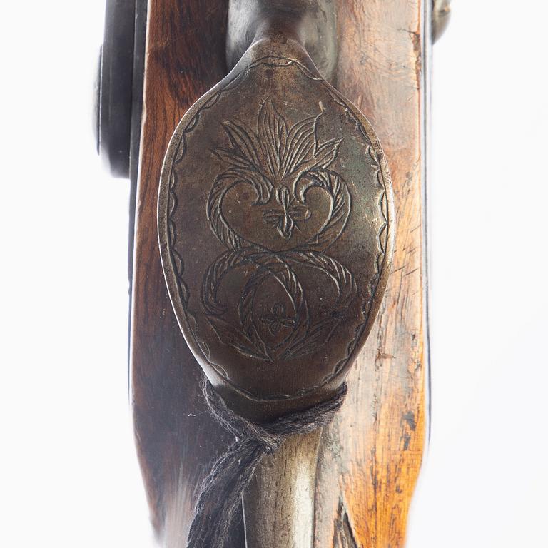 Slaglåsgevär, svenskt, 1700-tal.