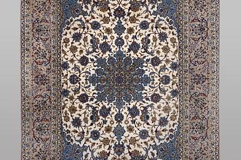 A rug, Esfahan, part silk, ca 245 x 155 cm.