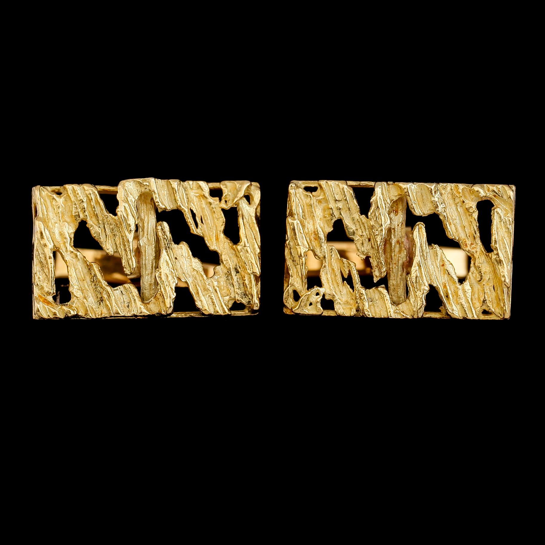 MANSCHETTKNAPPAR, 1 par, 18 k guld. Vikt ca 13,5 g.