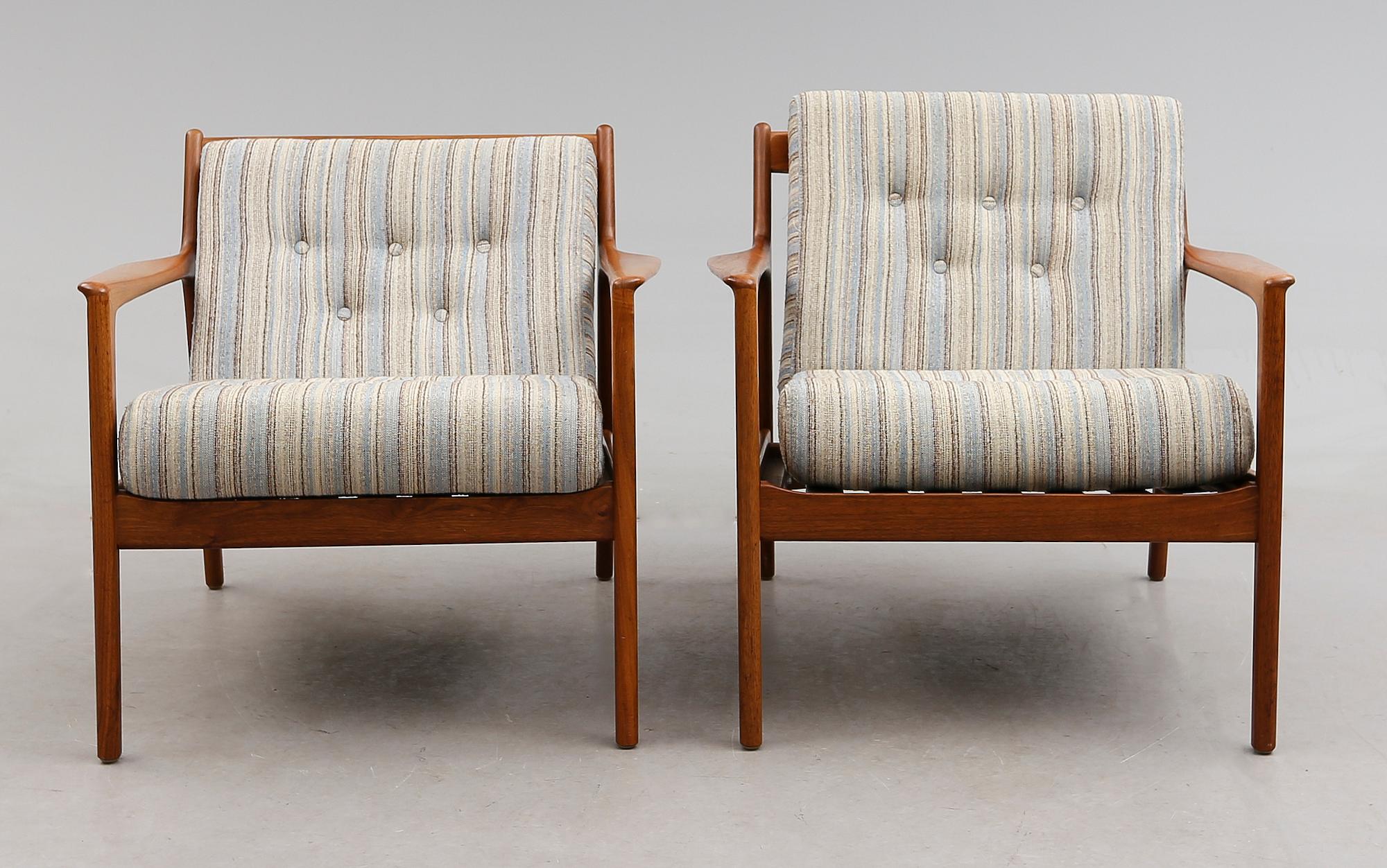 FÅTÖLJER, 1 par, "USA 75", Folke Ohlsson, Dux, 1900-talets andra hälft.