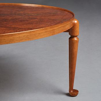 Josef Frank, a model 2139 burled root top coffee table, Svenskt Tenn, Sweden.