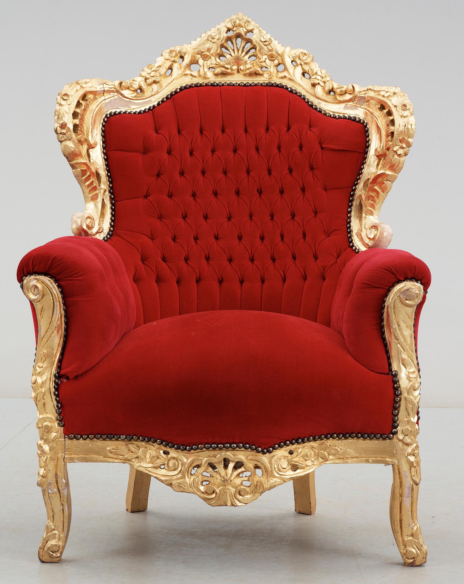 FÅTÖLJ, rokokostil, 2000-tal.