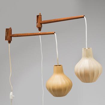 HANS-AGNE JAKOBSSON, a pair of mid 20th century wall lamps.