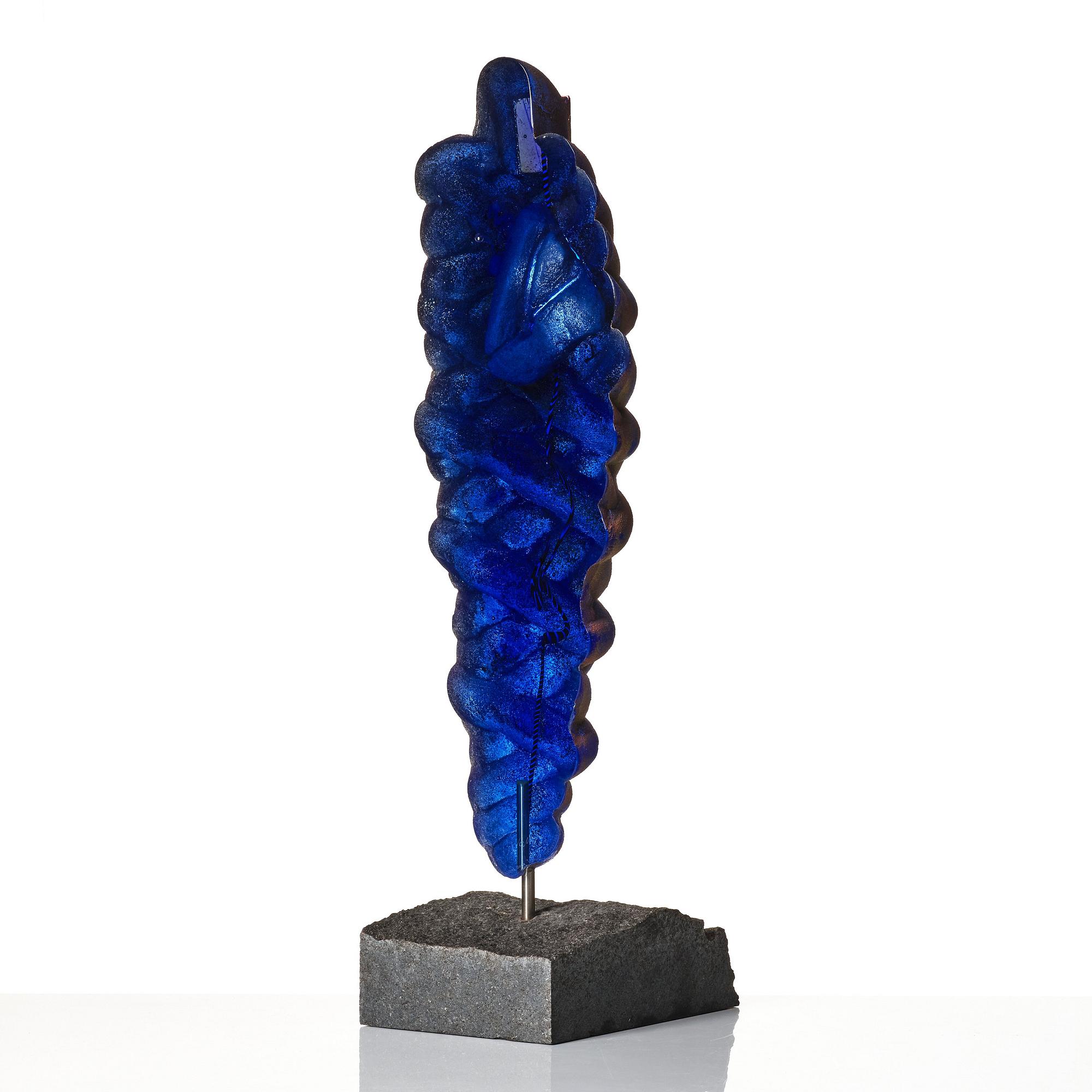 Bertil Vallien, a unique glass sculpture 'Vaso Nero', Kosta Boda, Sweden.