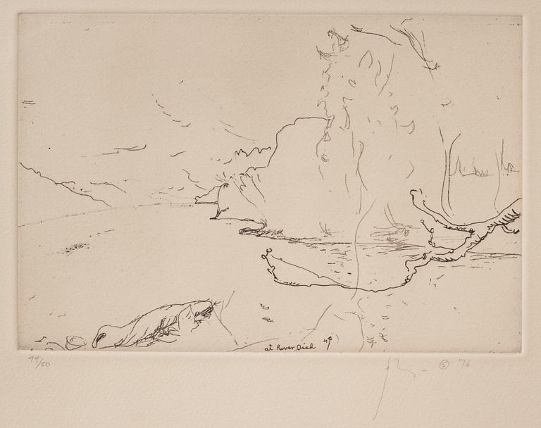 Barry Flanagan, tre stycken etsningar. Samtliga signerade. En numrerad 42/50 och två numrerade 44/50.