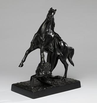 Petr Klodt Efter, Stegrande häst och mansfigur.